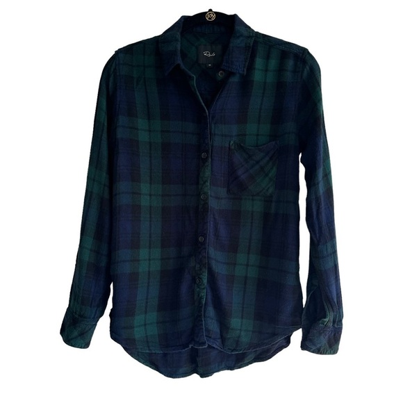 Rails Hunter Button Down Top in Midnight Forest, Size XS - Picture 2 of 7